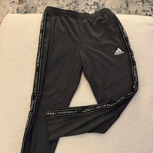 Adidas Gray Joggers with Side Branding